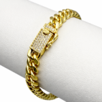 Bratara Cuban Placata cu Aur 18K, 8mm