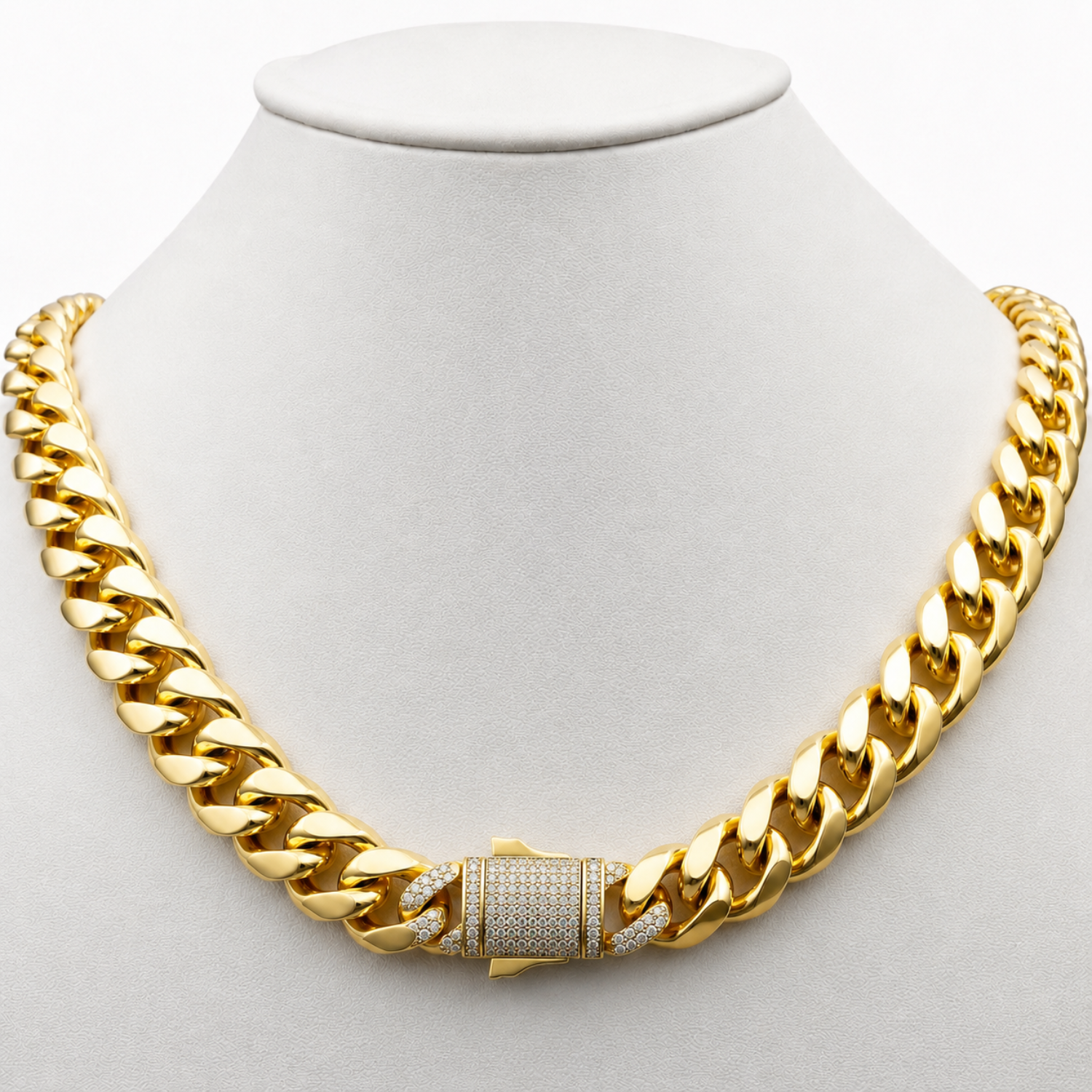 Lant Cuban Luxury Placat cu Aur 18K, 10mm