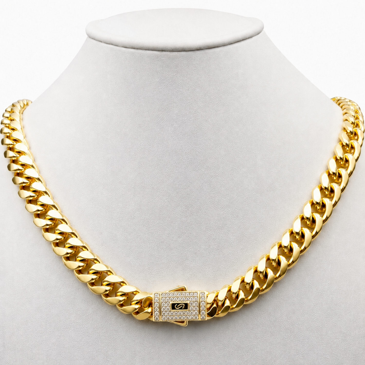 New Project (3) Lant Cuban Monaco Placat cu Aur 18K, 10mm