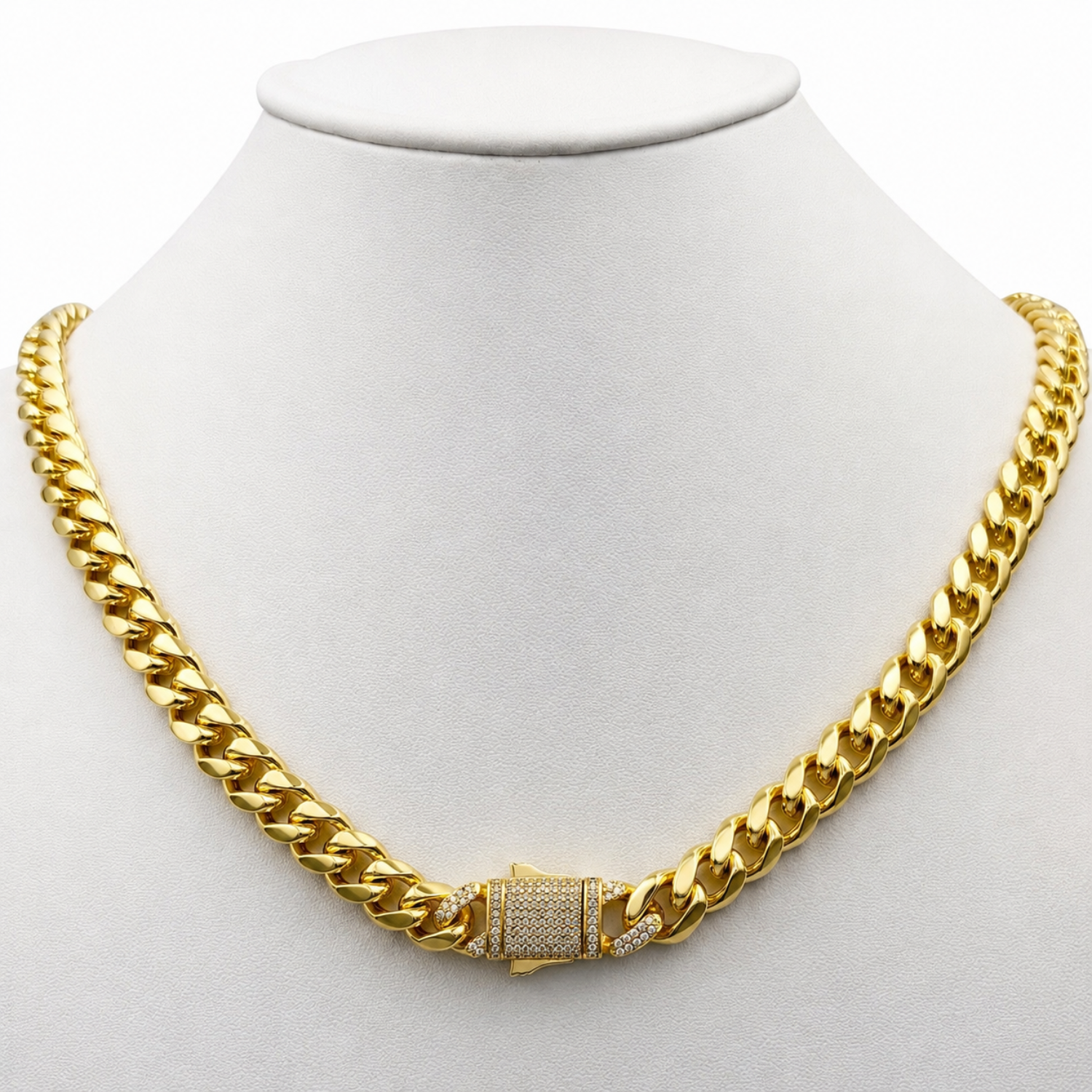Lant Cuban Luxury Placat cu Aur 18K, 8mm